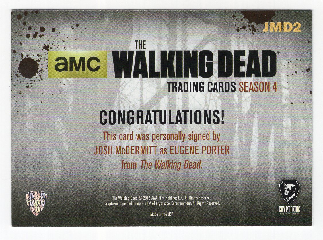The Walking Dead Josh McDermitt "Eugene Porter" Autograph #JMD2