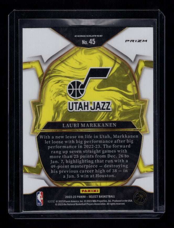 2022-23 Select Prizms "Red Cracked Ice" #45 Lauri Markkanen (Utah Jazz)