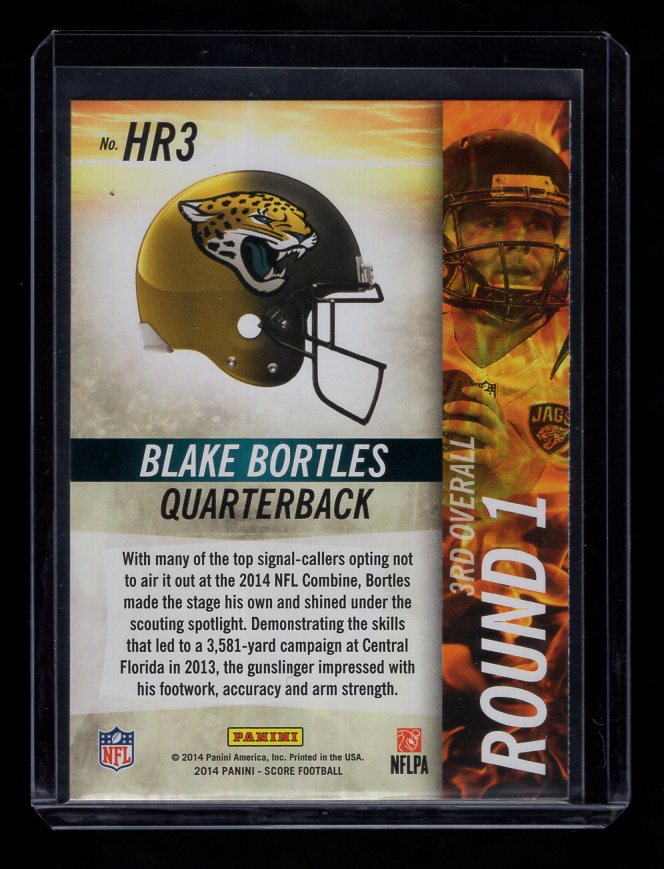 2014 Score Hot Rookies #HR3 Blake Bortles (Jacksonville Jaguars)