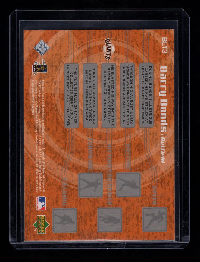 2003 Upper Deck Big League Breakdowns #BL13 Barry Bonds (San Francisco Giants)