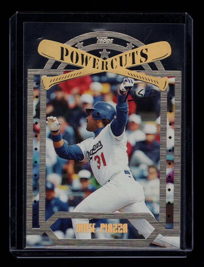 1996 Topps Laser Power Cuts #4 Die-cut Mike Piazza (Los Angeles Dodgers)