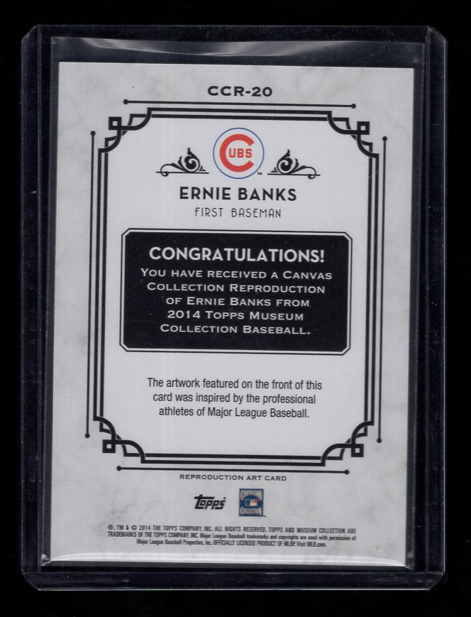 2014 Topps Museum Collection Canvas Collection #CCR20 Ernie Banks (Chicago Cubs)