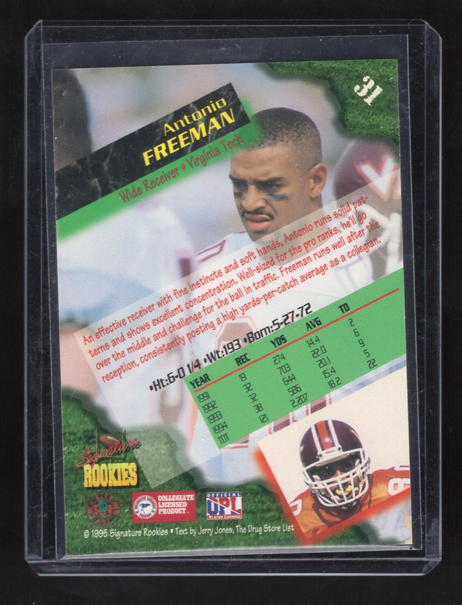 1995 Signature Rookies Autographs #31 Antonio Freeman