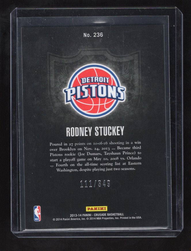 2013-14 Panini Crusade Insert Red #236 Rodney Stuckey #'d 111/349 (Detroit Pistons)