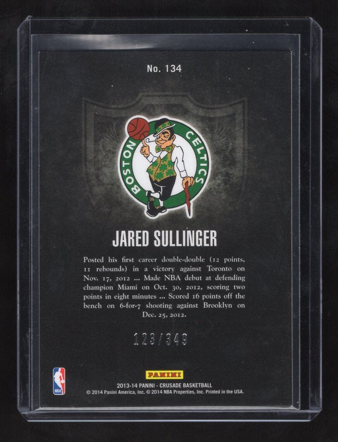 2013-14 Panini Crusade Insert Red #134 Jared Sullinger #'d 123/249 (Boston Celtics)