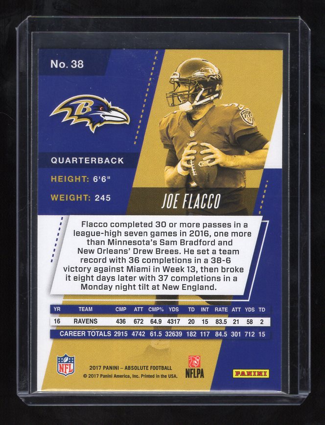 2017 Absolute #38 Joe Flacco (Baltimore Ravens)