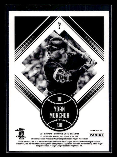 2018 Donruss Optic Shock #2 Yoan Moncada DK (Chicago White Sox)