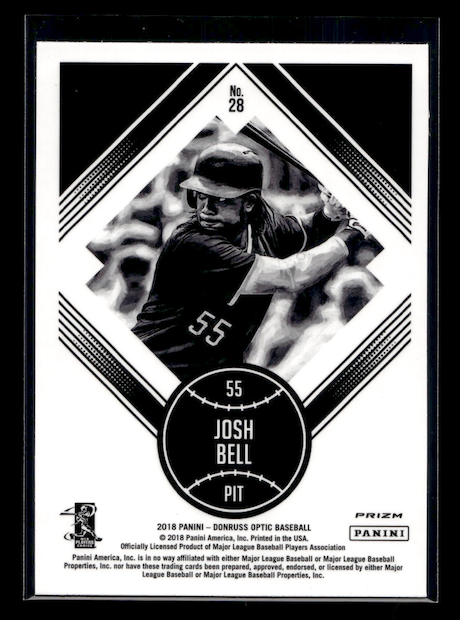 2018 Donruss Optic Shock #28 Josh Bell DK (Pittsburgh Pirates)