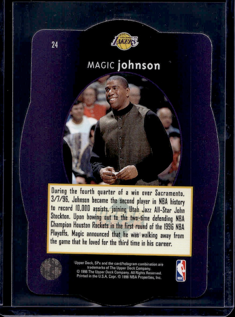 1996 SPx #24 Magic Johnson (Los Angeles Lakers)