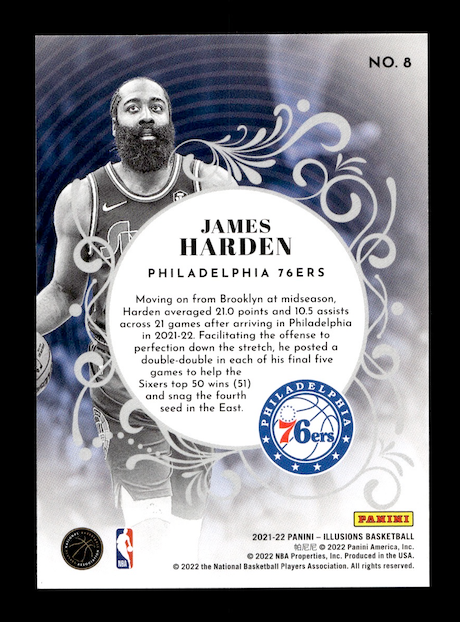 2021-22 Panini Illusions King of Cards #8 James Harden (Philadelphia 76ers)