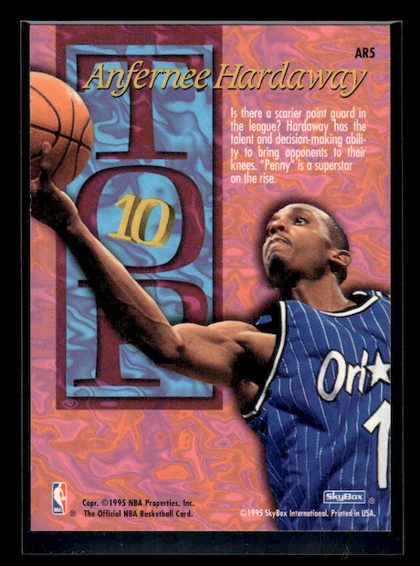 1995-96 Hoops Top Ten #AR5 Anfernee Hardaway (Orlando Magic)