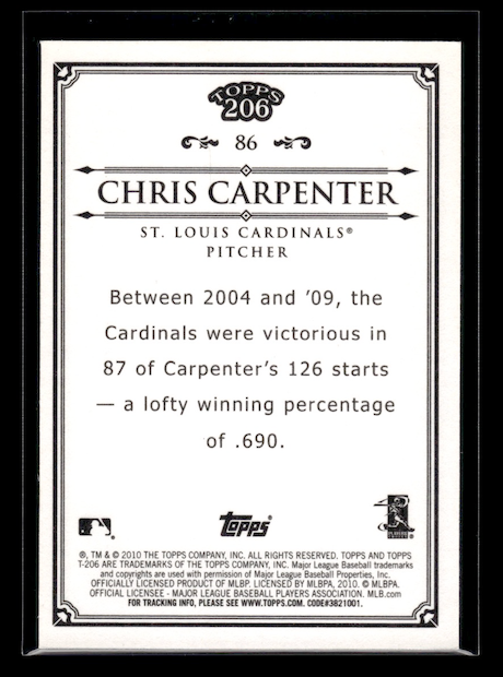 2010 Topps 206 Bronze #86 Chris Carpenter (St. Louis Cardinals)