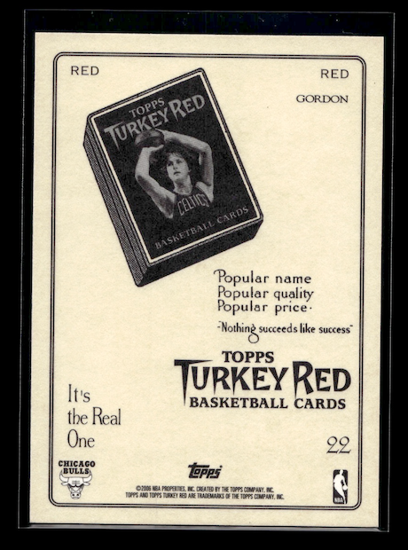 2006-07 Topps Turkey Red Red #22B Ben Gordon (Chicago Bulls)