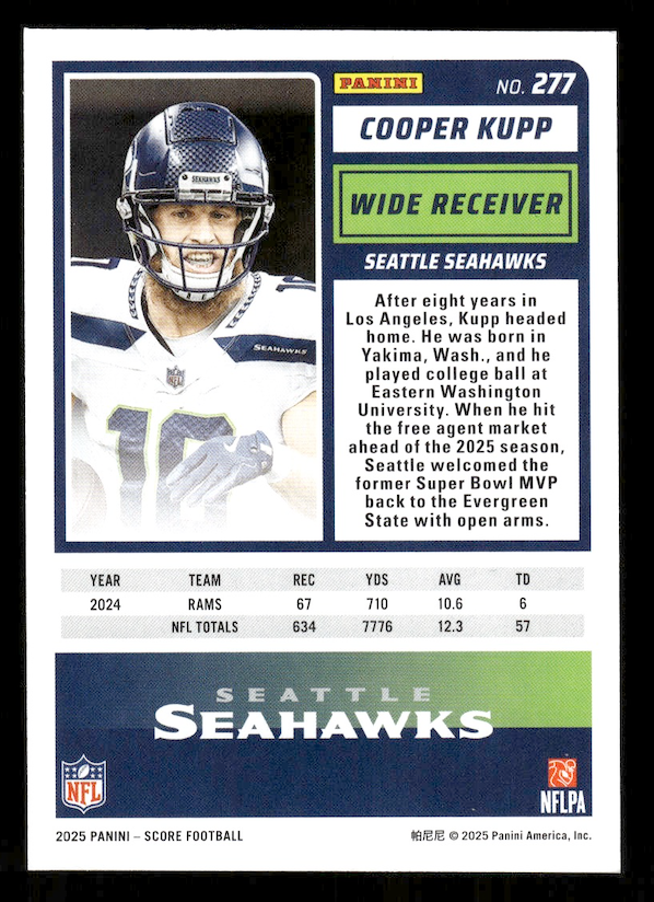 2025 Score Red #277 Cooper Kupp (Seattle Seahawks)