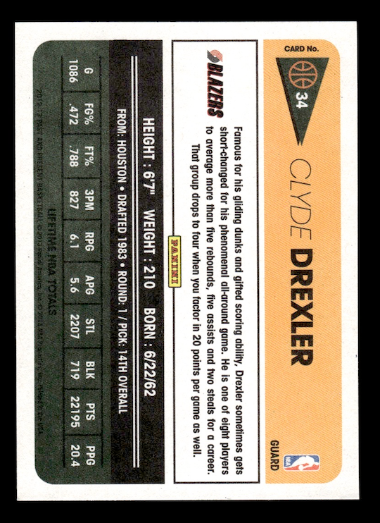 2012-13 Panini Past and Present #34 Clyde Drexler (Portland Trail Blazers)