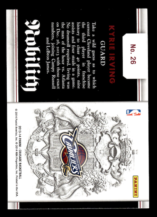 2013-14 Panini Crusade Nobility #26 Kyrie Irving (Cleveland Cavaliers)