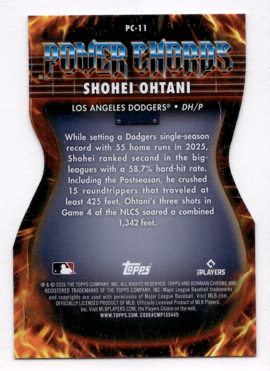 2026 Bowman Chrome Power Chords #PC11 Shohei Ohtani (Dodgers)