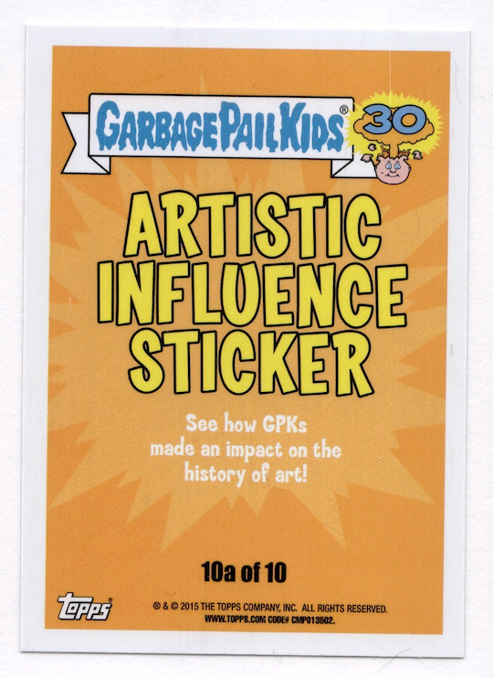 2015 Topps Garbage Pail Kids 30th Anniversary Black #AINF10a Helpless Henri