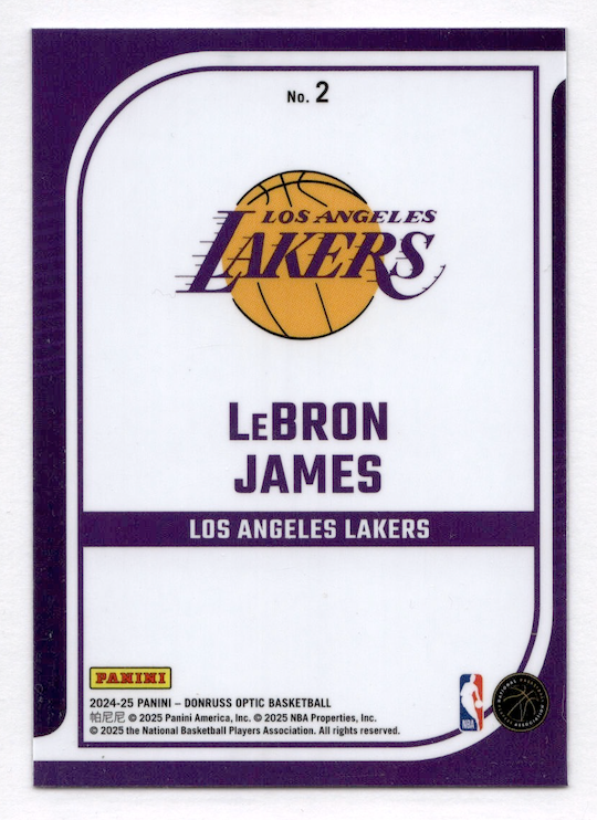 2024-25 Donruss Optic Elite Dominators #2 LeBron James (Los Angeles Lakers)