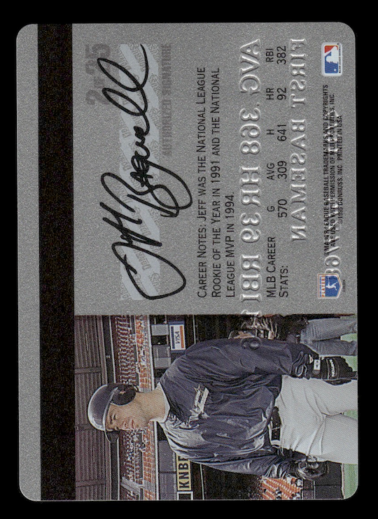 1995 Studio Platinum Series #2 Jeff Bagwell (Houston Astros)