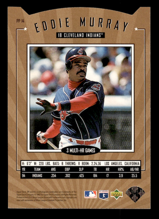 1995 SP Platinum Power #PP14 Eddie Murray (Cleveland Indians)