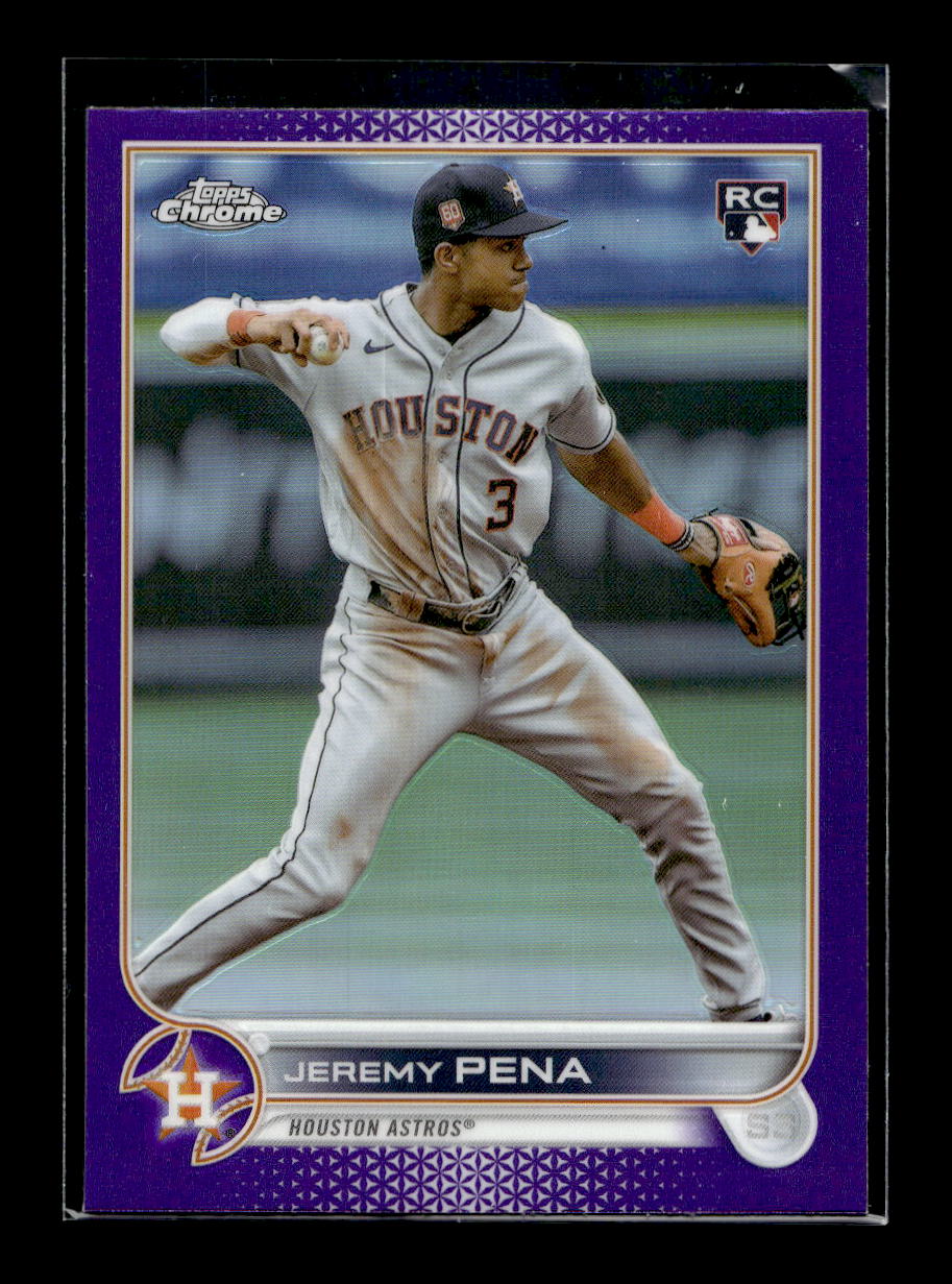 2022 Topps Chrome Update Purple Refractors #USC136 Jeremy Pena (Houston Astros)