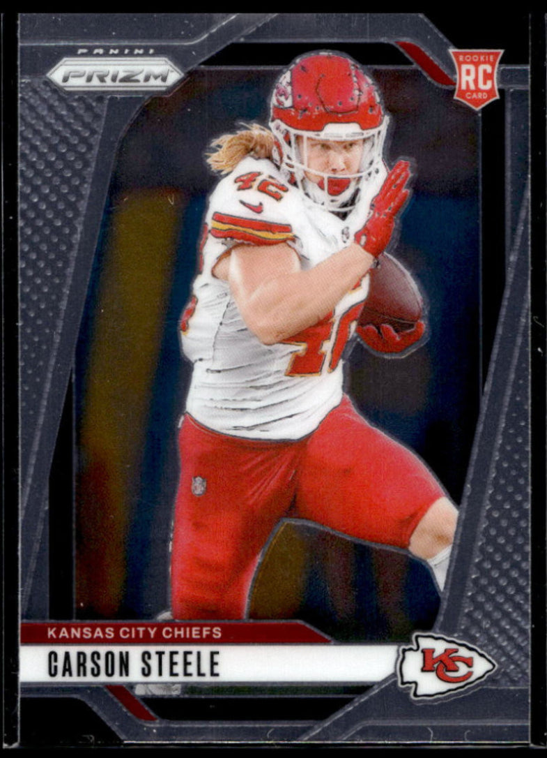 2024 Panini Prizm #377 Carson Steele Rookie (Kansas City Chiefs)