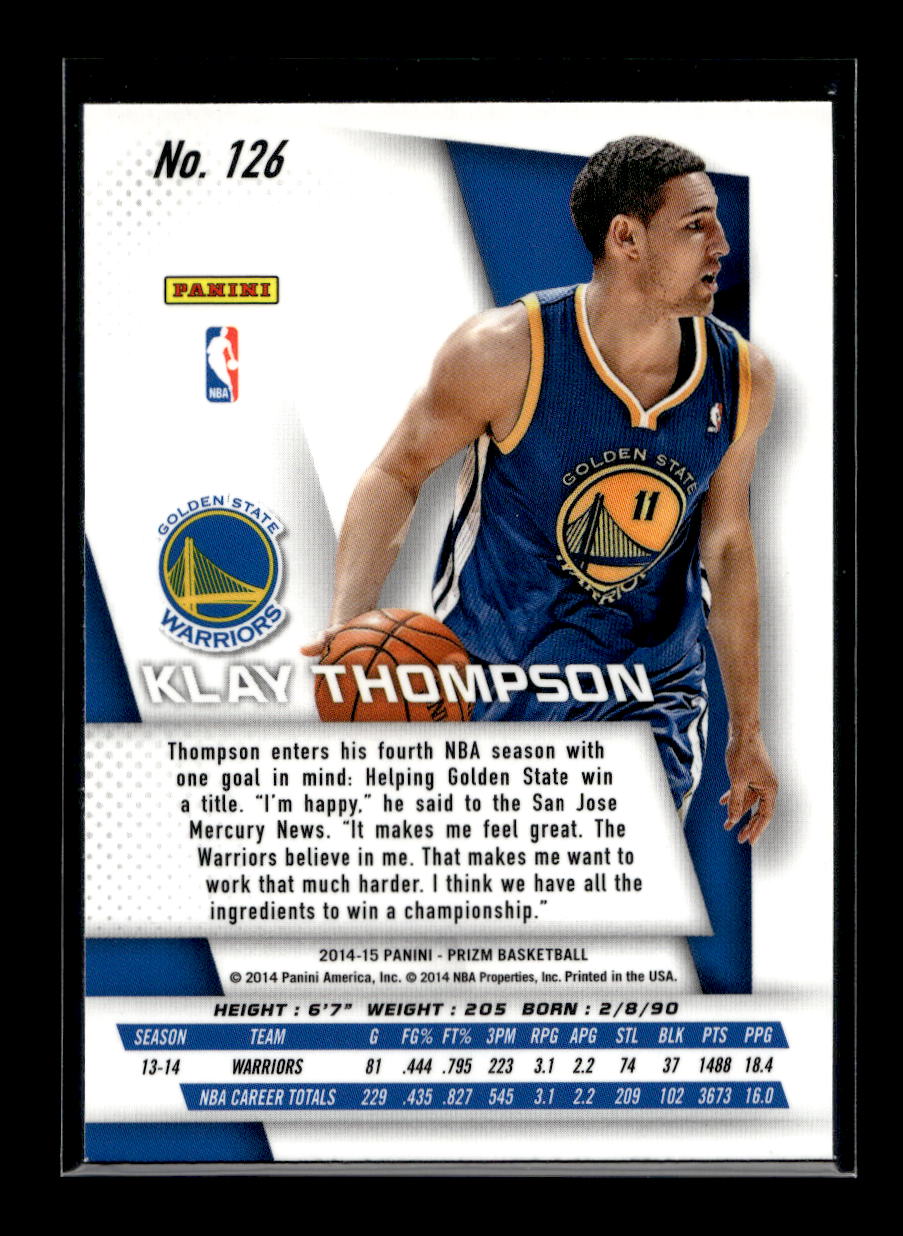 2014-15 Panini Prizm #126 Klay Thompson (Golden State Warriors)