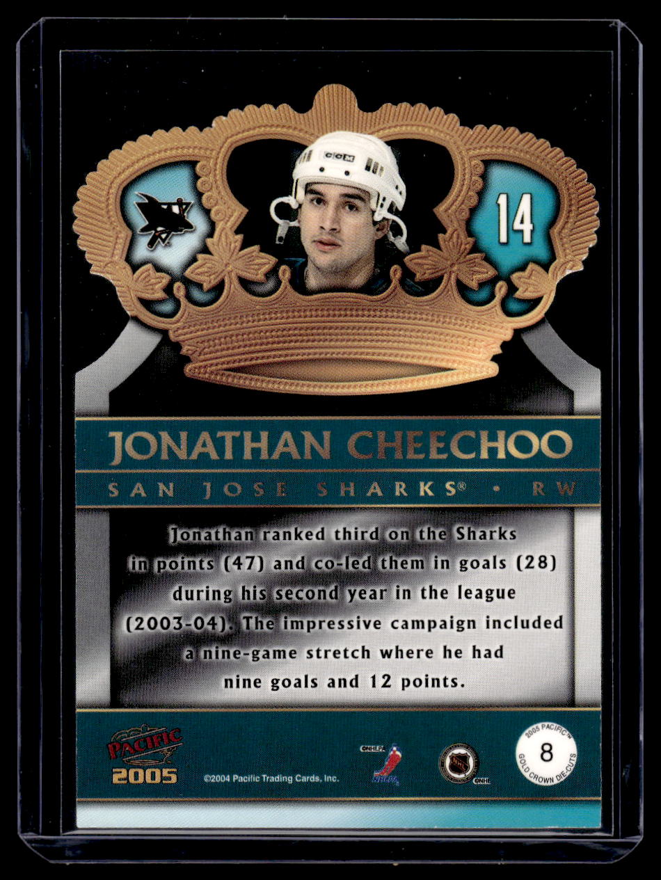2004 Pacific Gold Crown Die Cuts #8 Jonathan Cheechoo (San Jose Sharks)