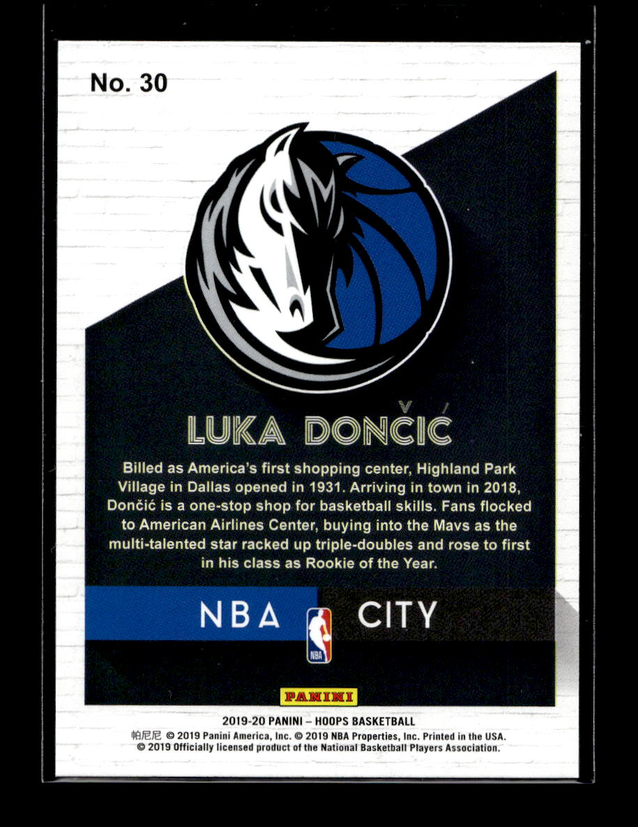 2019-20 Hoops NBA City #30 Luka Doncic (Dallas Mavericks)