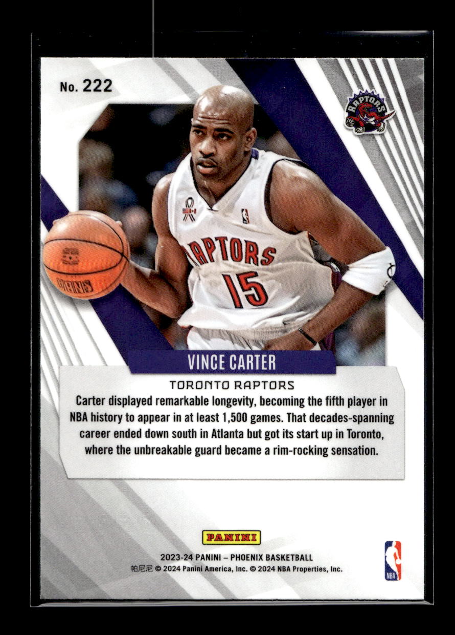 2023-24 Panini Phoenix Blue Ice #222 Vince Carter (Toronto Raptors)