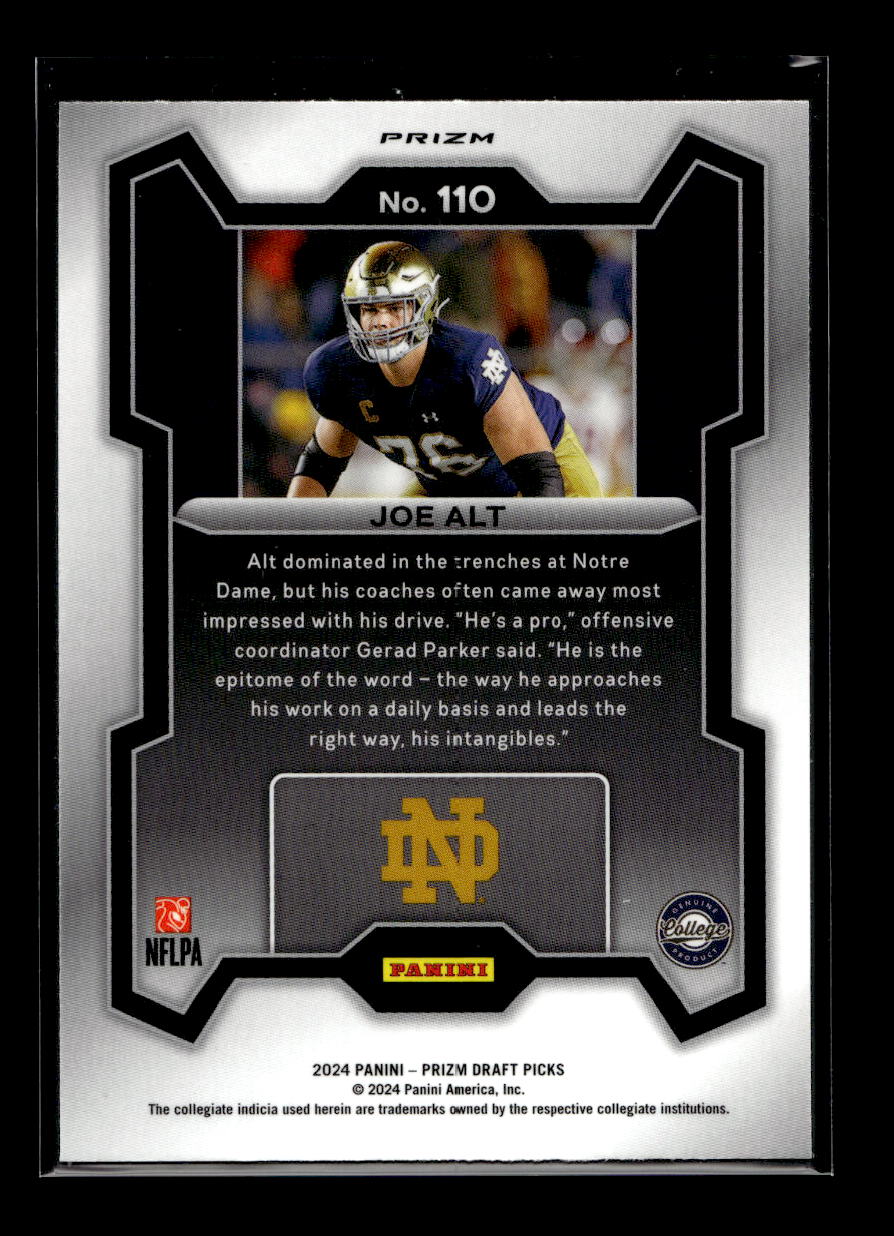 2024 Panini Prizm Draft Picks Prizms Red Ice Rookie #110 Joe Alt
