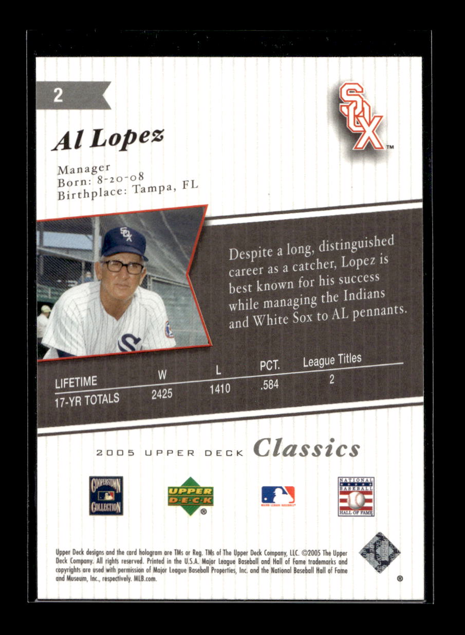 2005 Upper Deck Classics #2 Al Lopez (Chicago White Sox)