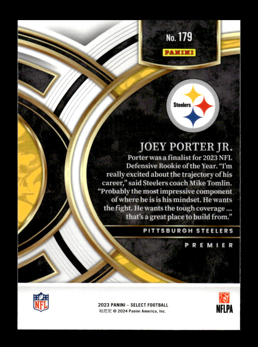 2023 Select #179 Joey Porter Jr. Rookie (Pittsburgh Steelers)