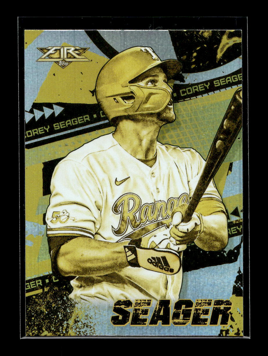 2022 Topps Fire Gold Minted #121 Corey Seager (Texas Rangers)