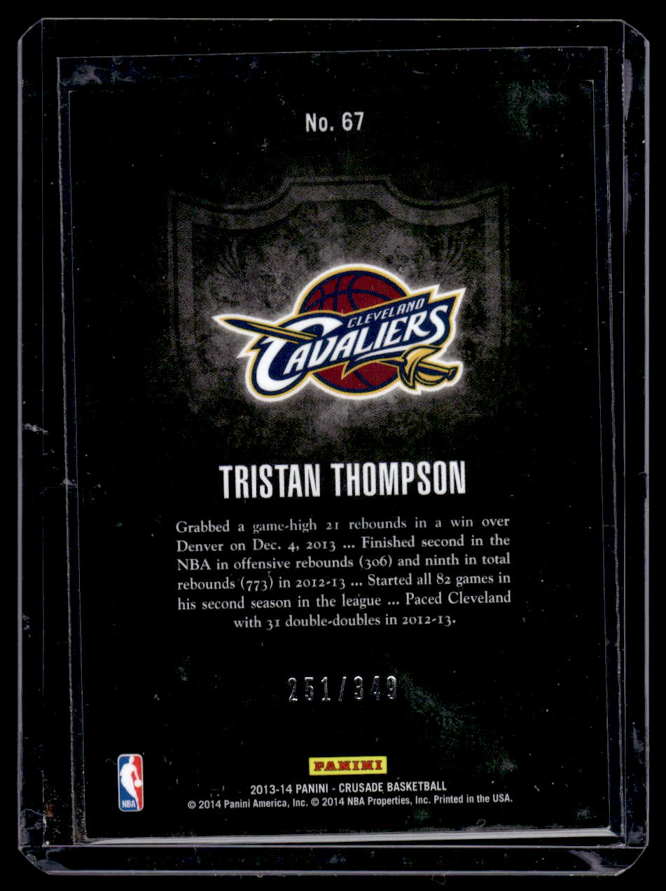 2013 Crusade Red #67 Tristan Thompson #'d /349 (Cleveland Cavaliers)