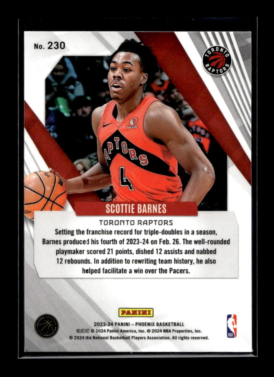 2023-24 Panini Phoenix #230 Scottie Barnes (Toronto Raptors)
