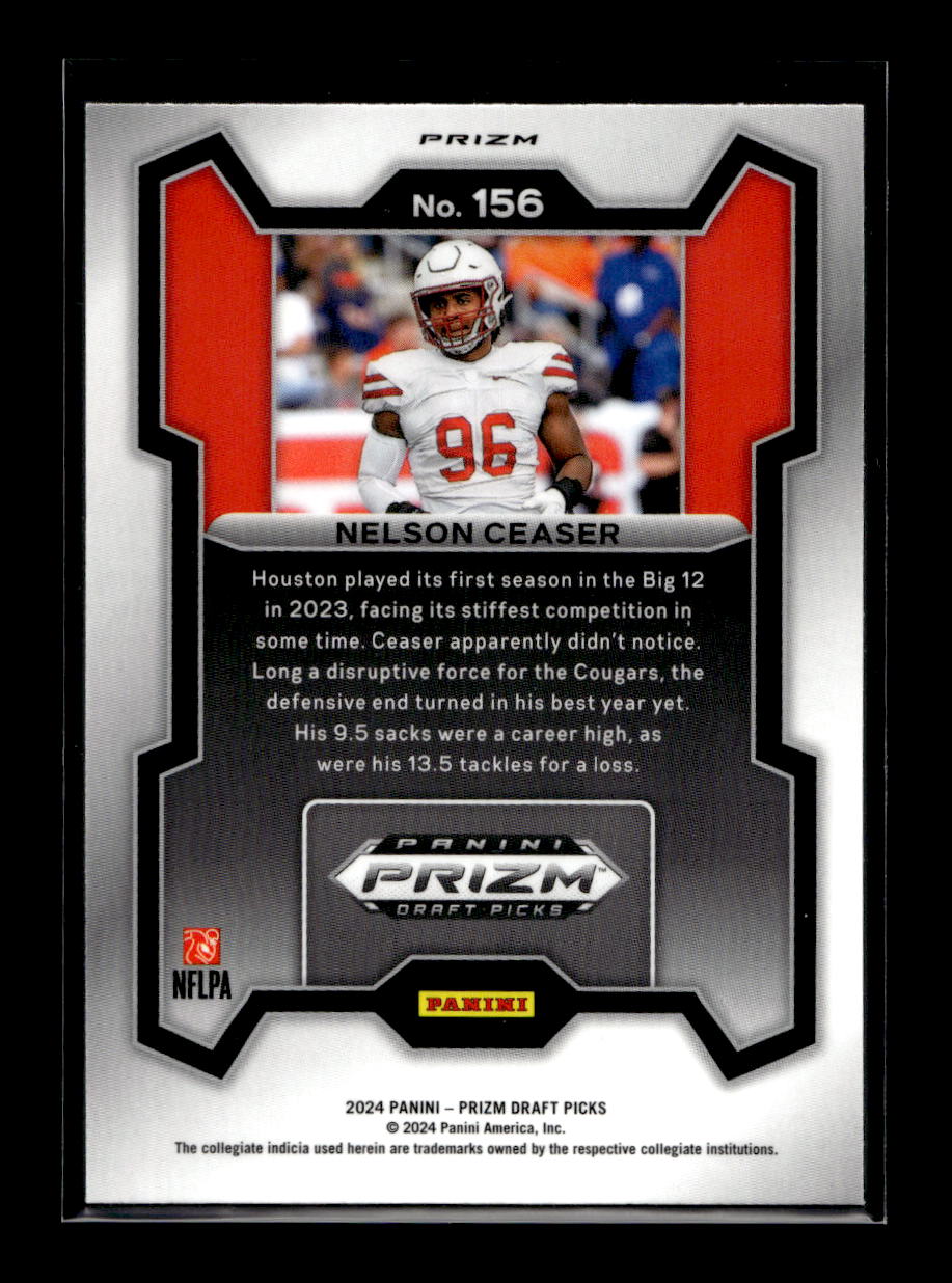 2024 Panini Prizm Draft Picks Prizms Red Ice Rookie #156 Nelson Ceaser