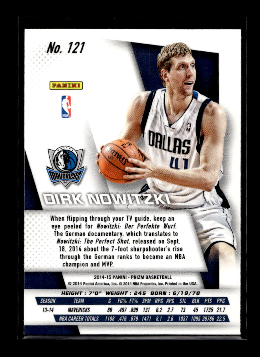 2014-15 Panini Prizm #121 Dirk Nowitzki (Dallas Mavericks)