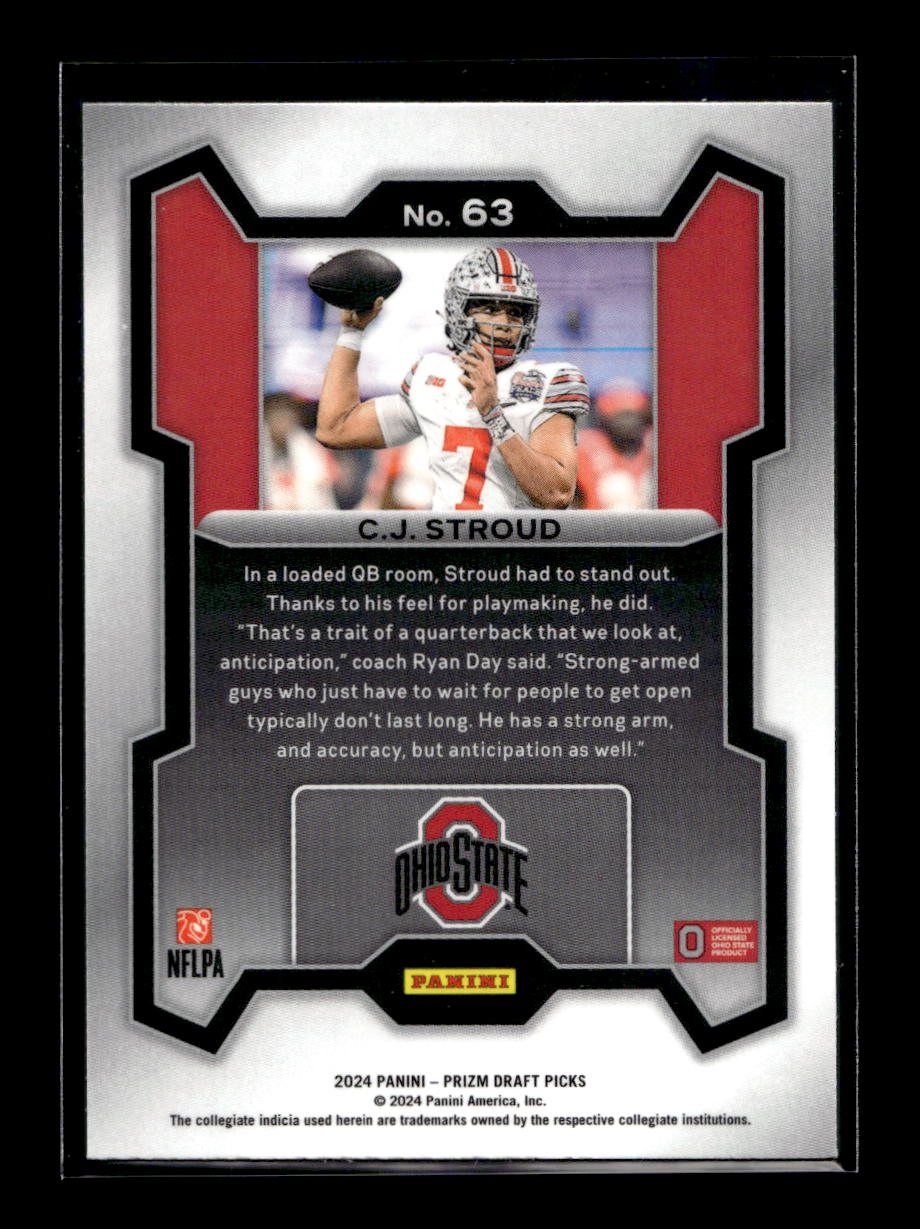2024 Panini Prizm Draft Picks #63 C.J. Stroud (Houston Texans)