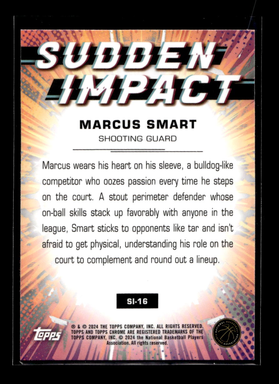 2023-24 Topps Chrome Sudden Impact Basketball #SI16 Marcus Smart (Memphis Grizzlies)