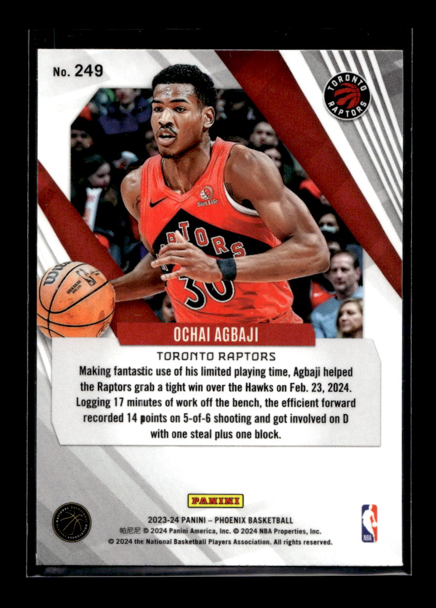 2023-24 Panini Phoenix #249 Ochai Agbaji (Toronto Raptors)