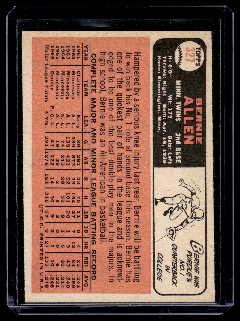 1966 Topps #327 Bernie Allen (Minnesota Twins)
