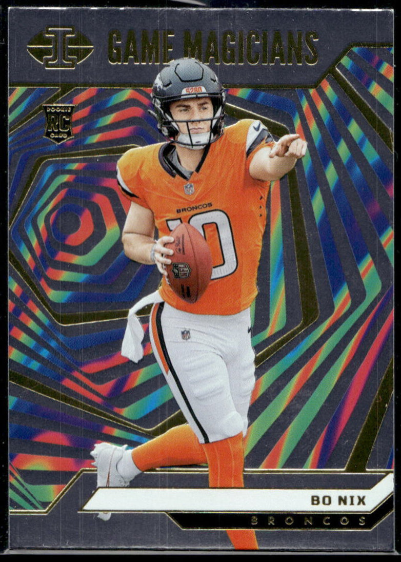 2024 Panini Illusions Game Magicians #18 Bo Nix (Denver Broncos)