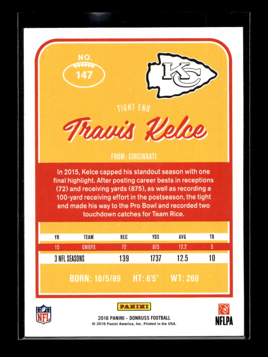 2016 Donruss #147 Travis Kelce (Kansas City Chiefs)