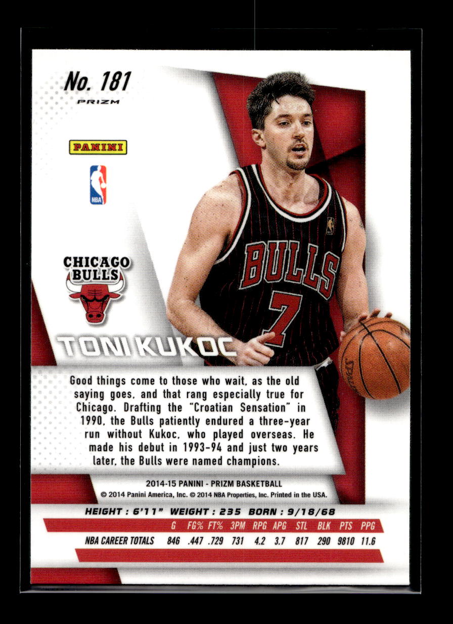 2014-15 Panini Prizm Prizms #181 Toni Kukoc (Chicago Bulls)