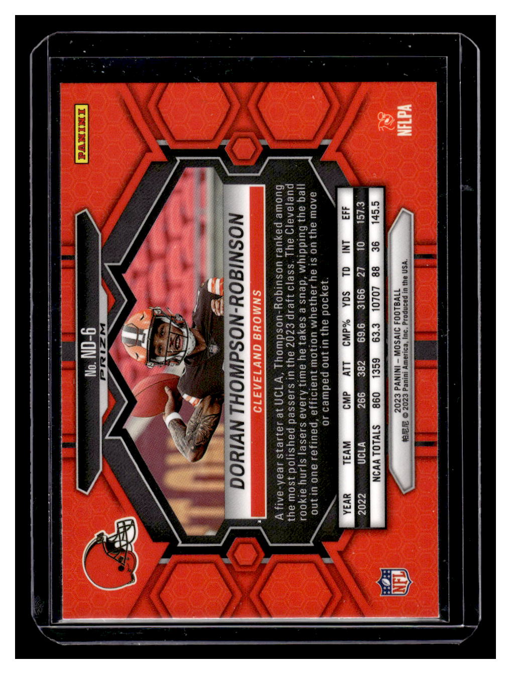 2023 Panini Mosaic #ND-6 "Silver Prizm" Dorian Thompson-Robinson Rookie RC (Browns)