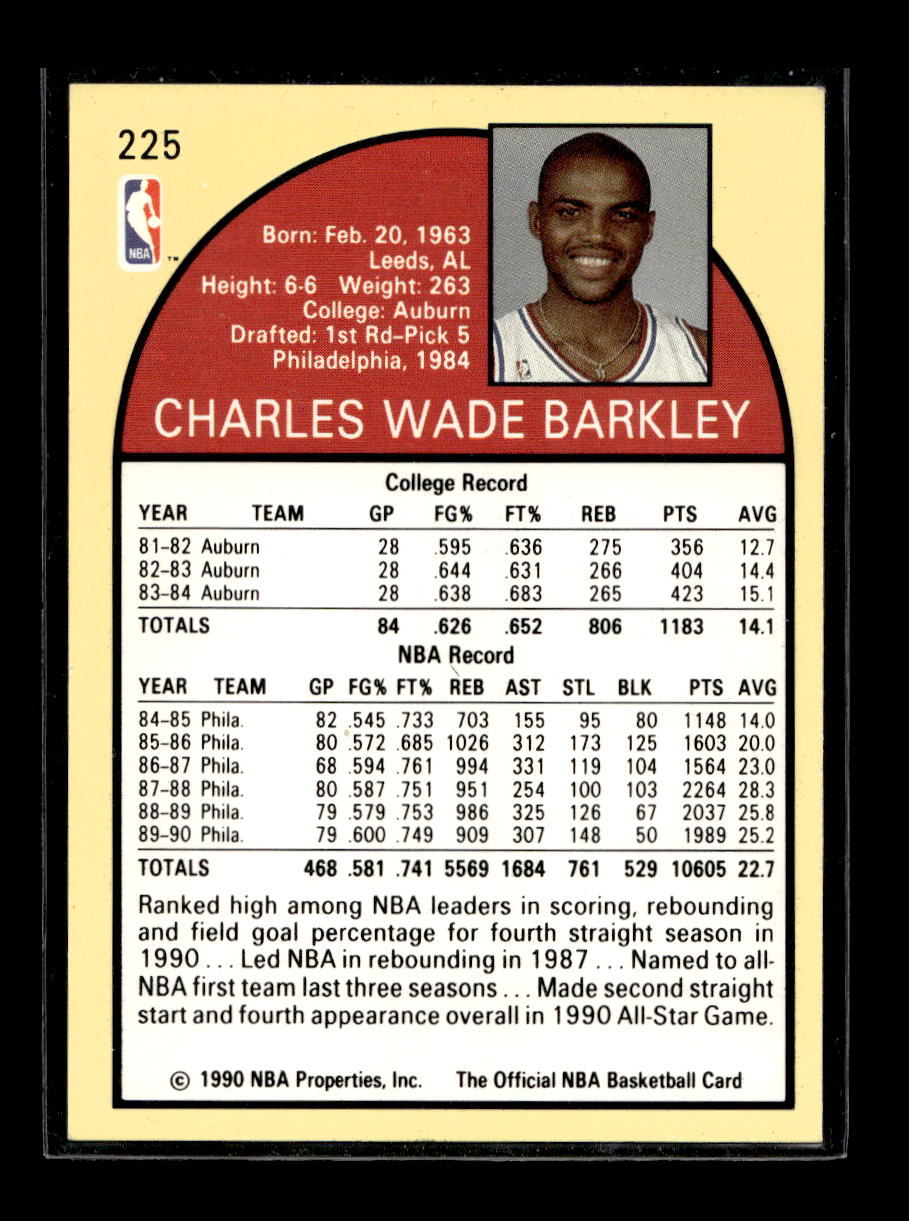 1990-91 Hoops #225 Charles Barkley (Philadelphia 76ers)