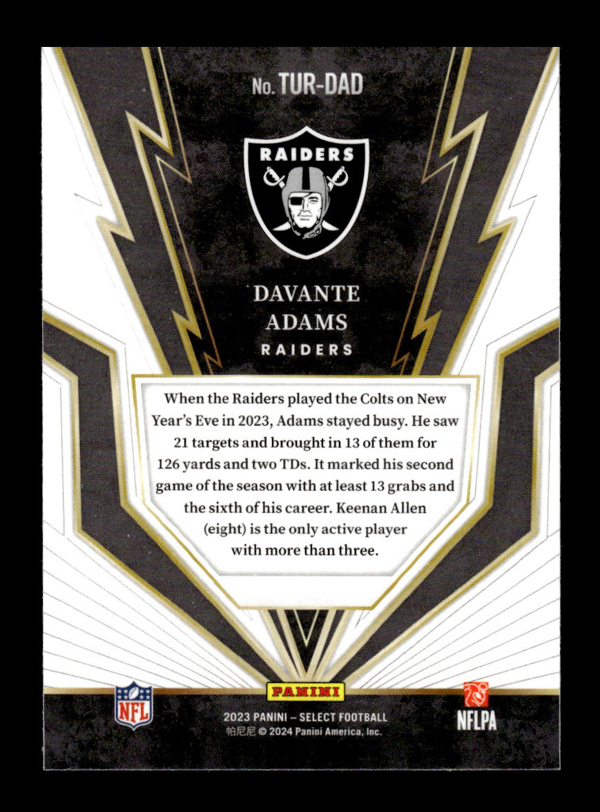 2023 Select Turbocharged #20 Davante Adams (Las Vegas Raiders)