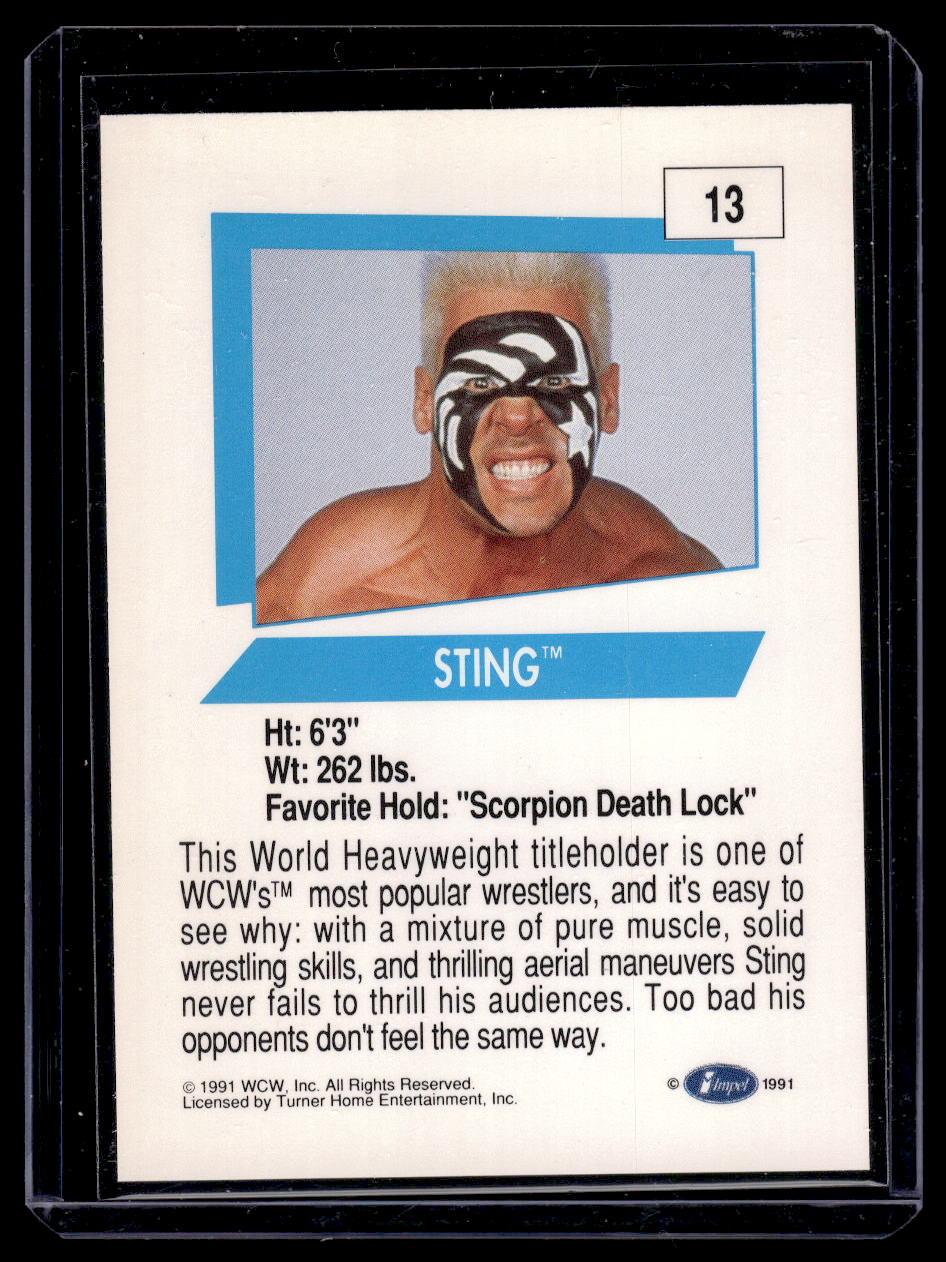 1991 Impel WCW Sting Card #13